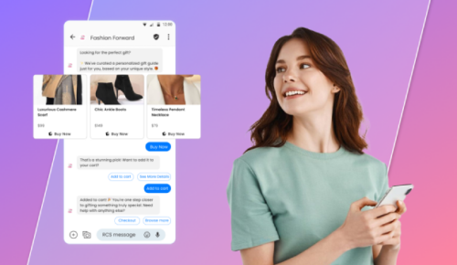RCS with its rich features can help implement AI-driven conversations impactfully